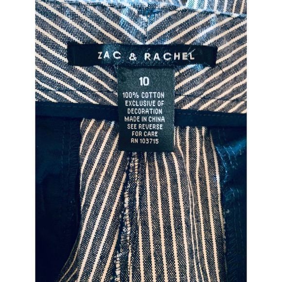 Zac & Rachel Women Vertical Stripe Cropped Pant 10 - Picture 5 of 7